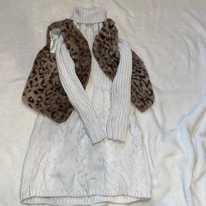 Kids Rachel Zoe sweater dress with vest size 5
